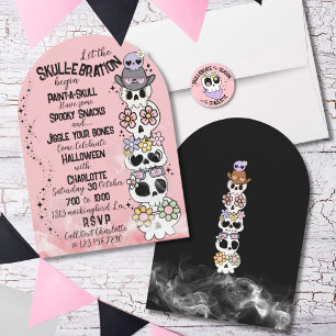 Invitation à la fête d'Halloween “Skull-ebration”