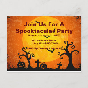 Invitation à la fête d'Halloween Spooktacular, car
