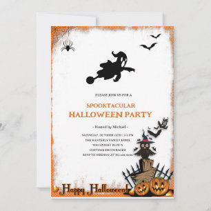 Invitation à la fête d'Halloween Spooktacular Ghos