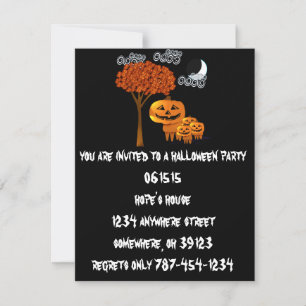 Invitation à la fête d'Halloween Têtes de citrouil