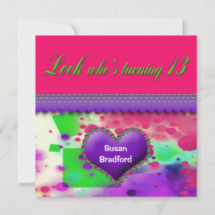Invitation à la fête du 13e anniversaire - Fille