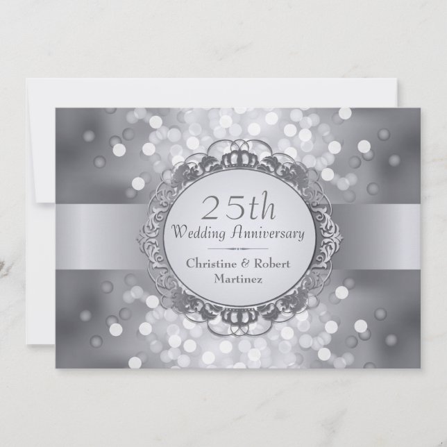 Invitation à la fête du 25e anniversaire de Silver (Devant)