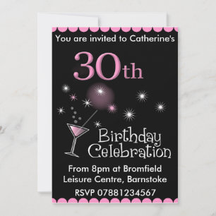Invitation à la fête du 30e anniversaire - Cocktai