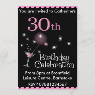 Invitation à la fête du 30e anniversaire - Cocktai