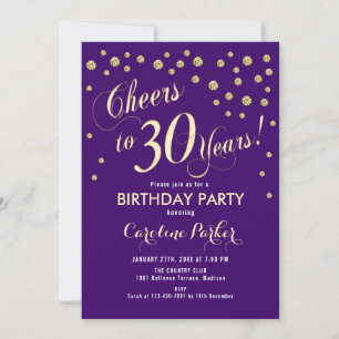 Invitation à la fête du 30e anniversaire - Gold vi