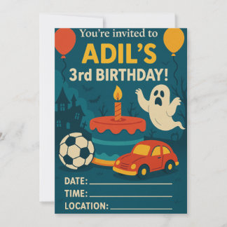 Invitation à la fête du 3e anniversaire d'Adil - E