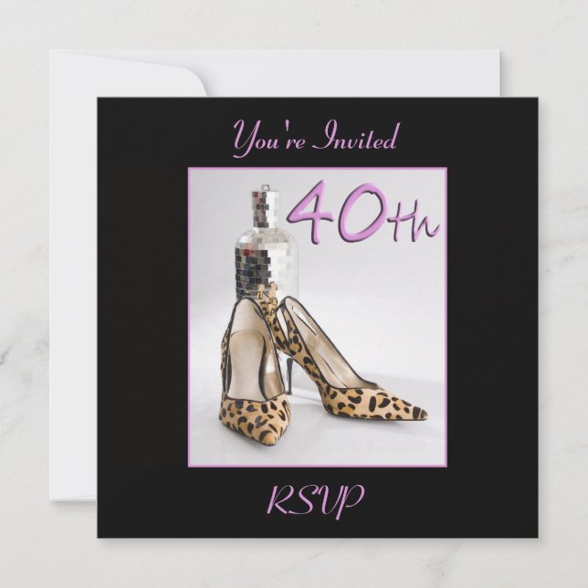 Invitation à la fête du 40e anniversaire (Devant)