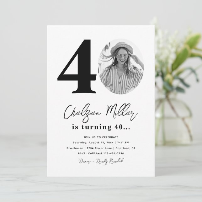 Invitation à la fête du 40e anniversaire | 40e ann (Debout devant)