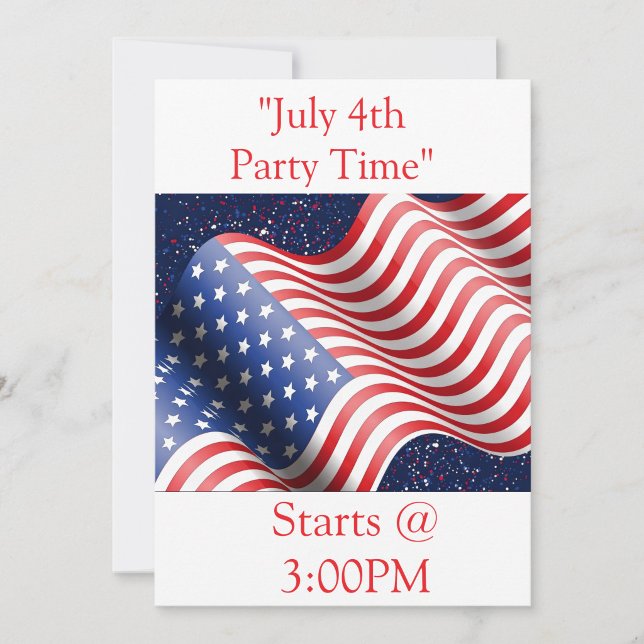 Invitation à la fête du 4 juillet  ("Front")