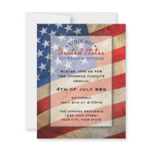 Invitation à la fête du 4 juillet USA 250 Ans