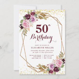 invitation à la fête du 50e anniversaire de florai