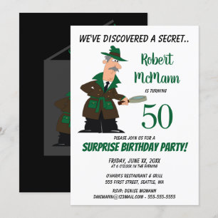 Invitation à la fête du 50e anniversaire surprise 
