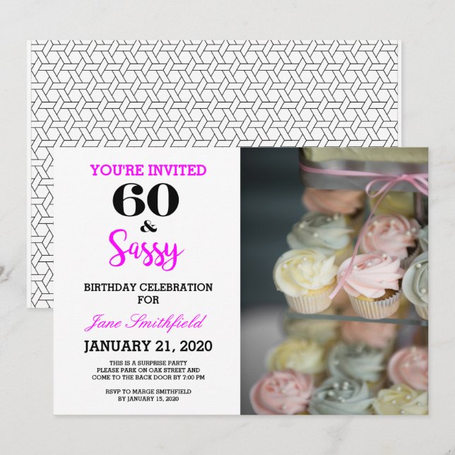 Invitation à la fête du 60e anniversaire de Soixan (Devant / Derrière)