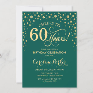 Invitation à la fête du 60e anniversaire - Gold Gr