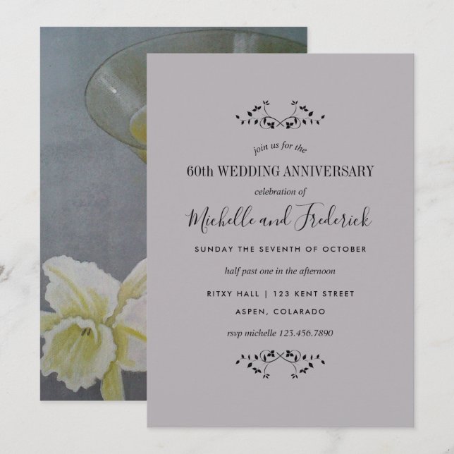 Invitation à la fête du 60ème anniversaire de diam (Devant / Derrière)
