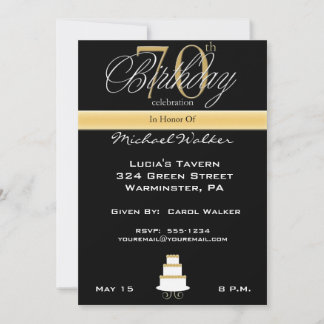 Invitation à la fête du 70e anniversaire