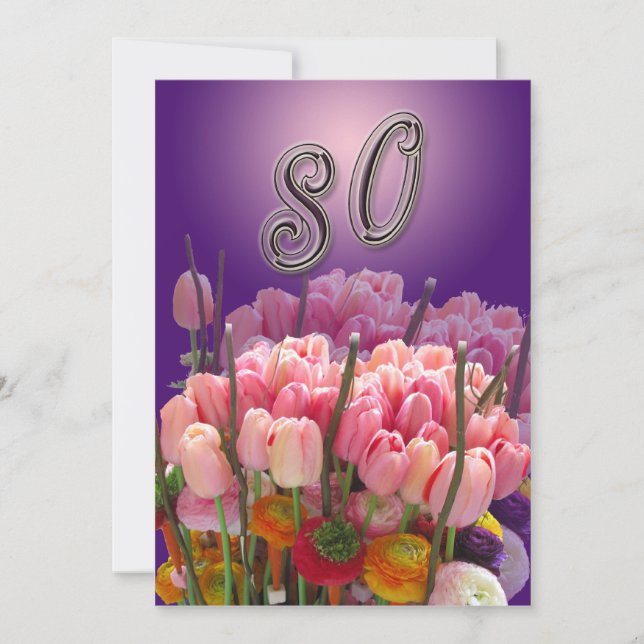 Invitation à la fête du 80e anniversaire (Devant)