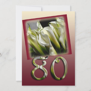 Invitation à la fête du 80e anniversaire - Calla l