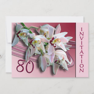 Invitation à la fête du 80e anniversaire - Orchidé