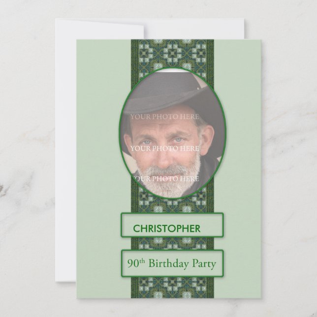 Invitation à la fête du 90e anniversaire Ajouter u (Devant)