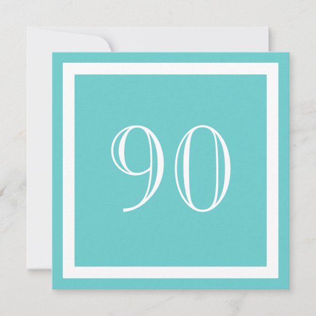 Invitation à la fête du 90e anniversaire - Aqua (Devant)