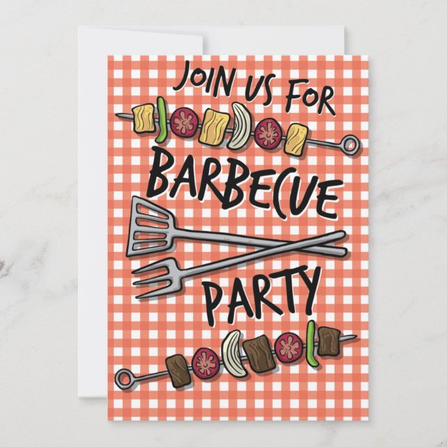 Invitation à la fête du barbecue en été (Devant)