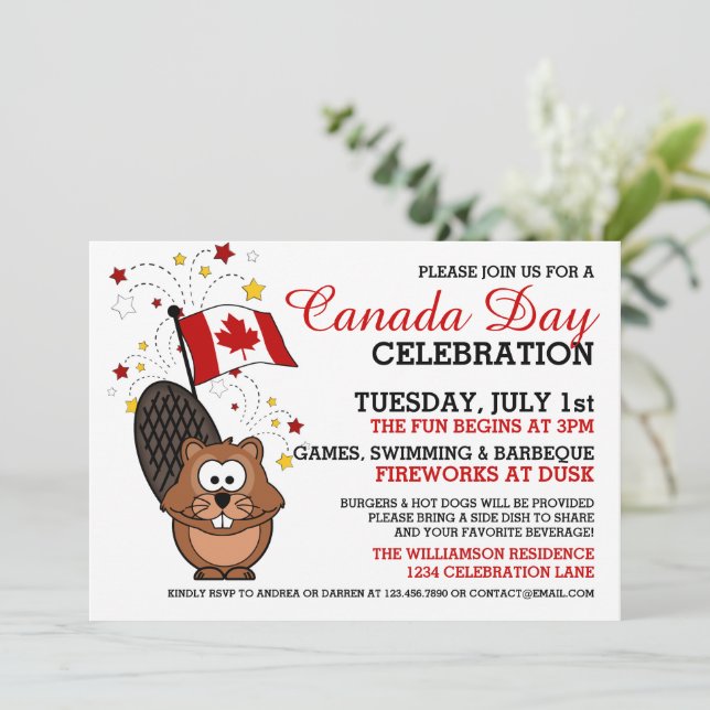 Invitation à la fête du Canada (Debout devant)