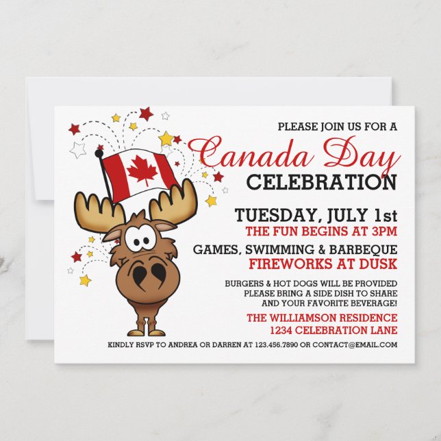 Invitation à la fête du Canada (Devant)