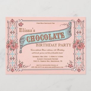 Invitation à la fête du chocolat Boîte de chocolat