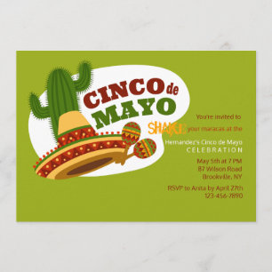 Invitation à la fête du Cinco de Mayo