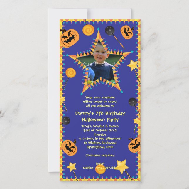 Invitation à la fête du costume Hallowen pour les  (Devant)