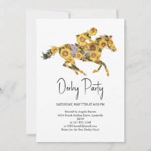 Invitation à la fête du Derby – Tête de cheval flo