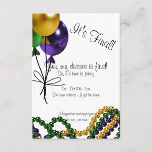 Invitation à la fête du Divorce des Ballons Mardi 