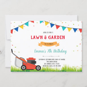 Invitation à la fête du jardin des tondeuses à gaz