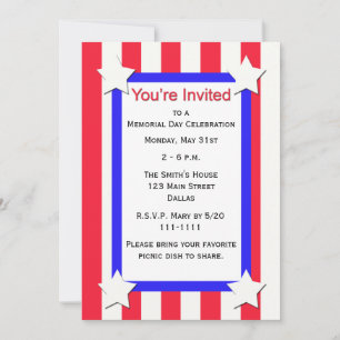 Invitation à la fête du jour commémoratif