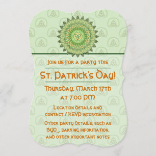Invitation à la fête du jour de St. Patty
