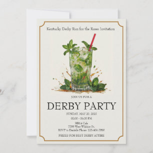 Invitation à la fête du Kentucky Derby 'Run for th