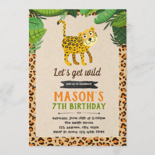Invitation à la fête du léopard de Cheetah