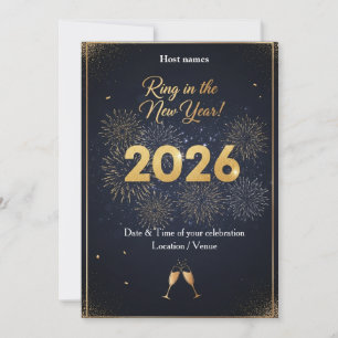Invitation à la fête du Nouvel An – Minuit Doré