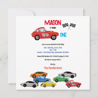 Invitation à la fête du premier anniversaire