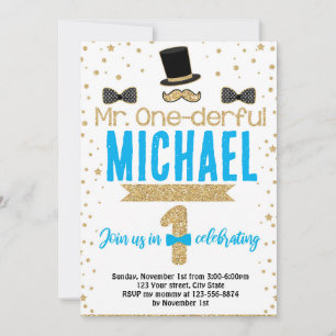 Invitation à la fête du premier anniversaire de M.