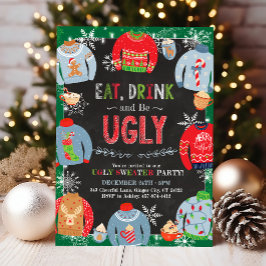 Invitation à la fête du pull moche - fête d'annive