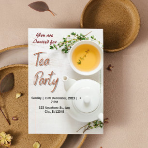 Invitation à la fête du thé biologique vert