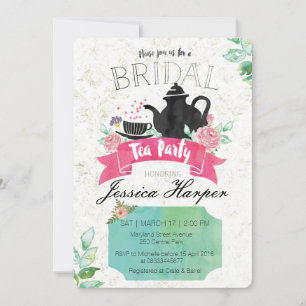 Invitation à la fête du thé de la marée de l'aquar