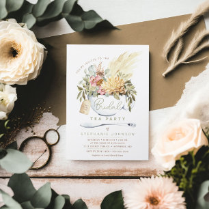 Invitation à la fête du thé de la nuptiale