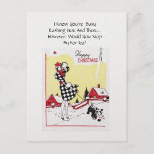 Invitation à la fête du thé de Noël