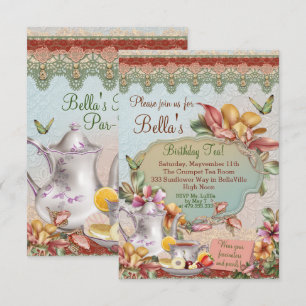 Invitation à la fête du thé du jardin