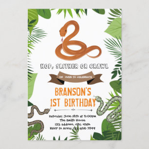 Invitation à la fête du thème Serpent
