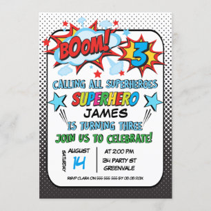 Invitation à la fête du troisième anniversaire de