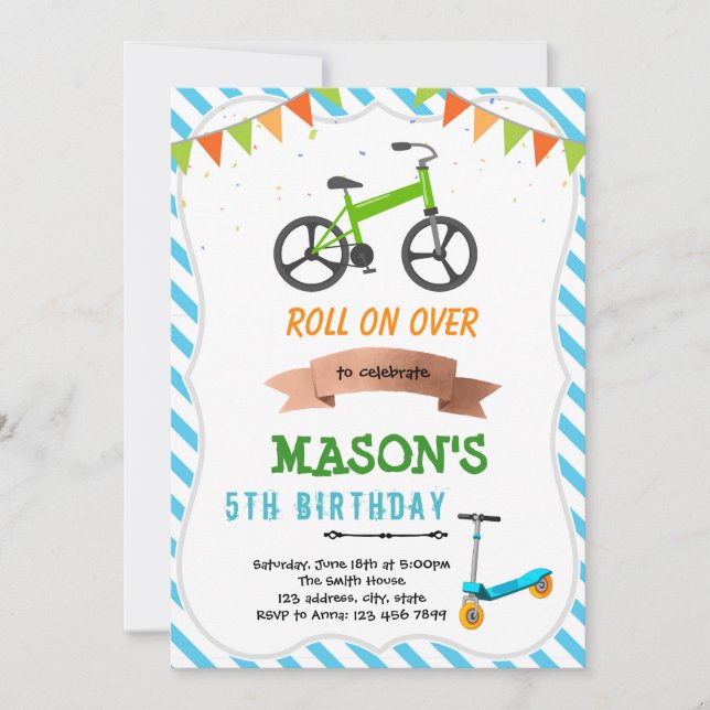 Invitation à la fête du vélo et du scooter (Devant)
